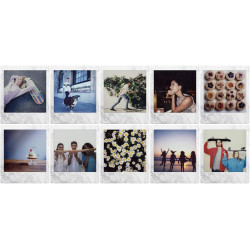 Fujifilm instax 16656473 square film, blancmarble, lot de 10 tirs