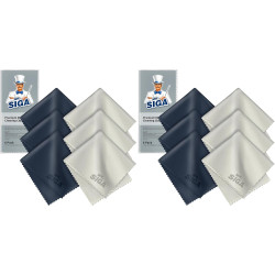 MR.SIGA Chiffons de Nettoyage, Lot de 12, en Microfibre Surchoix pour Lentilles, Lunettes, Ecrans, Tablettes, Glasse, 6 x 7 Pouc