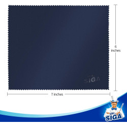 MR.SIGA Chiffons de Nettoyage, Lot de 12, en Microfibre Surchoix pour Lentilles, Lunettes, Ecrans, Tablettes, Glasse, 6 x 7 Pouc