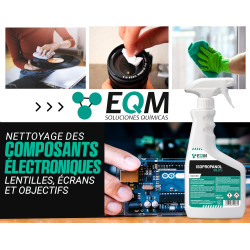 EQM - ECO-301 - Alcool Isopropylique Pur 99,9% - 750 ML - Nettoyage de Composants Électroniques, Objectifs, Écrans et Résines d’