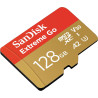 SanDisk 128Go Extreme Go Carte MicroSDXC + adaptateur SD (Pour Android Smartphone, Tablette, Action Cams, Drones, UHS-I, jusqu'à