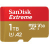 SanDisk 1To Extreme microSDXC, carte micro sd + adaptateur SD, UHS-I, jusqu'à 190 Mo/s, micro SD carte pour votre smartphone, ca