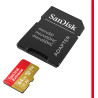 SanDisk 64 Go Extreme microSDXC Carte micro sd + adaptateur SD, UHS-I V30, jusqu'à 170 Mo/s, pour votre smartphone, caméra d'act