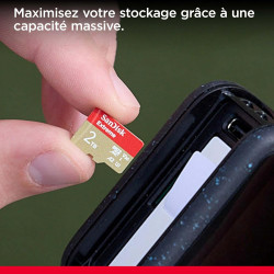 SanDisk Extreme 2 To microSDXC, Carte micro SD + adaptateur SD, (Pour Smartphones, Action Cams et Drones, Vitesse jusqu'à 240 MB