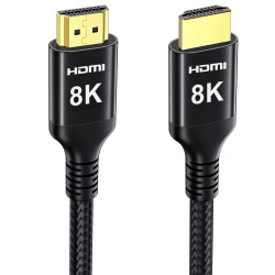Etseinri 8K Câble HDMI 20M, 8K 4K 30Hz Câble HDMI Haute Vitesse avec eARC, HDR, HDR10, HDCP 2.3, Ethernet, D-olby Atmos Vision, 