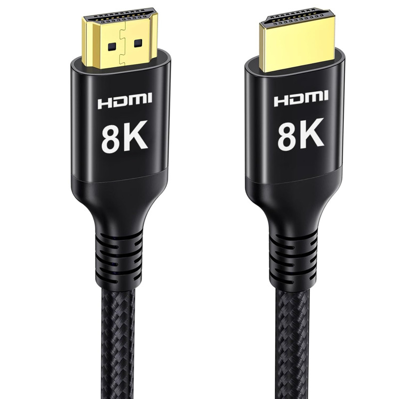 Etseinri 8K Câble HDMI 15M, 8K 4K 30Hz Câble HDMI Haute Vitesse avec eARC, HDR, HDR10, HDCP 2.3, Ethernet, D-olby Atmos Vision, 