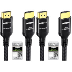 Etseinri Câble HDMI 2.1 1M, Certifié 10K 8K 4K Câble HDMI® Ultra Haute Vitesse 4K 240Hz 165Hz 120Hz 8K 60Hz 48Gbps HDCP 2.3 Dolb