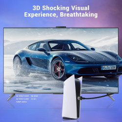 Etseinri Câble HDMI 2.1 1M, Certifié 10K 8K 4K Câble HDMI® Ultra Haute Vitesse 4K 240Hz 165Hz 120Hz 8K 60Hz 48Gbps HDCP 2.3 Dolb