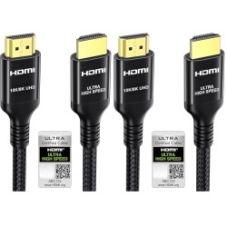 Etseinri Câble HDMI 2.1 2M, Certifié 10K 8K 4K Câble HDMI® Ultra Haute Vitesse 4K 240Hz 165Hz 120Hz 8K 60Hz 48Gbps HDCP 2.3 Dolb