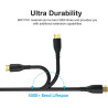 8K/4K câble HDMI 1m(HDMI 2.1,8k@60hz,48gbps&4k@120hz,18gbps) ultra rapide plaqué connecteur,retour Audio Ethernet,vidéo 8K/4k,Fu