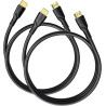 8K/4K câble HDMI 2m*2pcs(HDMI 2.1,8k@60hz,48gbps&4k@120hz,18gbps) ultra rapide plaqué connecteur,retour Audio Ethernet,vidéo 8K/