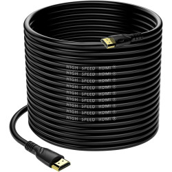 4K câble HDMI 20m(HDMI 2.0,18gbps) ultra rapide plaqué connecteur,retour Audio Ethernet,vidéo 4k@60hz Fullhd1080p 3D compatible 