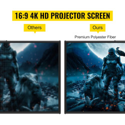 VEVOR Écran de Projection avec Trépied 90" 228,6 cm Toile de Projecteur avec Trépied 16:9 Écran de Projection avec Pied Zone d'i