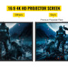 VEVOR Écran de Projection avec Trépied 90" 228,6 cm Toile de Projecteur avec Trépied 16:9 Écran de Projection avec Pied Zone d'i