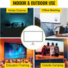 VEVOR Écran de Projection avec Trépied 90" 228,6 cm Toile de Projecteur avec Trépied 16:9 Écran de Projection avec Pied Zone d'i