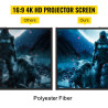 VEVOR Écran de projection sur trépied avec support 177,8 cm 16:9 4K HD - Sans plis - Réglable en hauteur - Écran portable pour p