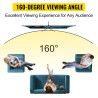 VEVOR Écran de projection sur trépied avec support 177,8 cm 16:9 4K HD - Sans plis - Réglable en hauteur - Écran portable pour p