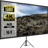 VEVOR Écran de Projection avec Trépied 80" 203,2 cm Toile de Projecteur avec Trépied 16:9 4K HD Écran de Projection avec Pied Zo