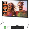 VEVOR Écran de Projection sur Pied Portable 100 pouces 16:9 HD Toile de Projection Double Face Anti-Plis Grand Angle de Vision a
