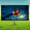 VEVOR Écran de Projection avec Trépied 110 Pouces 4K HD 16:9 Toile sur Hauteur Réglable pour Projecteur 244 x 137 cm Infroissabl