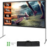 VEVOR Écran de Projection sur Pied 120 pouces 16:9 HD Toile de Projection Portable Double Face Anti-Plis Grand Angle de Vision a