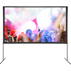 VEVOR Écran de Projection sur Pied 120 pouces 16:9 HD Toile de Projection Portable Double Face Anti-Plis Grand Angle de Vision a