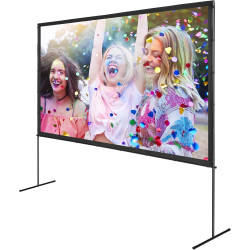 VEVOR Écran de Projection sur Pied 120 pouces 16:9 HD Toile de Projection Portable Double Face Anti-Plis Grand Angle de Vision a