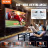 VEVOR Écran de Projection sur Pied Portable 120 pouces 16:9 HD Toile de Projection Double Face Anti-Plis Grand Angle de Vision a