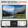 VEVOR Écran de Projection sur Pied Portable 120 pouces 16:9 HD Toile de Projection Double Face Anti-Plis Grand Angle de Vision a