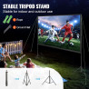 VEVOR Écran de Projection sur Pied Portable 120 pouces 16:9 HD Toile de Projection Double Face Anti-Plis Grand Angle de Vision a