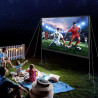 VEVOR Écran de Projection sur Pied Portable 120 pouces 16:9 HD Toile de Projection Double Face Anti-Plis Grand Angle de Vision a