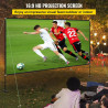 VEVOR Écran de Projection avec Support 150" 381 cm Toile de Projection sur Pied HD 16:9 336x190 cm Écran de Projecteur en Alu Vi
