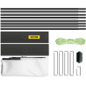 VEVOR Écran de Projection avec Support 150" 381 cm Toile de Projection sur Pied HD 16:9 336x190 cm Écran de Projecteur en Alu Vi