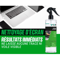 EQM - ECO-219 - Kit Nettoyant Écrans + Chiffon Microfibre - 500 ML - Format Premium - Compatible Tablette, Mobile, Ordinateur Po