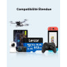 Lexar bleu carte micro sd 512go, jusqu'à 160 mo/s en lecture, carte microsdxc uhs-i, c10, u3, v30, a2, vidéo full hd et 4k, cart