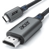 Acer Câble USB C vers HDMI 4K@60Hz, Cable Thunderbolt 4 3 Type C HDMI 2.0 Compatible avec iPhone 16 Plus Pro Max 15 MacBook Pro 