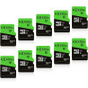 KEXIN Cartes Micro SD 16Go Lot de 10 Carte Micro 16 Go UHS-I U1 C10 10 Pièces MicroSD Carte TF pour Appareil Photo de Sport, Cam