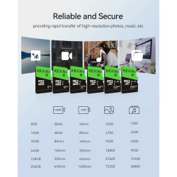 KEXIN Cartes Micro SD 16Go Lot de 10 Carte Micro 16 Go UHS-I U1 C10 10 Pièces MicroSD Carte TF pour Appareil Photo de Sport, Cam