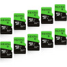 KEXIN 64Go Carte Micro SD Lot de 10 Cartes Mémoire MicroSD Vitesse allant jusqu'à 90 Mo/s U1 Carte Micro SDXC Carte TF pour pour