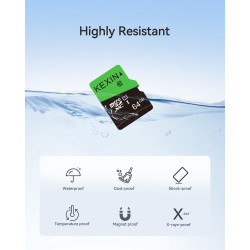 KEXIN 64Go Carte Micro SD Lot de 10 Cartes Mémoire MicroSD Vitesse allant jusqu'à 90 Mo/s U1 Carte Micro SDXC Carte TF pour pour
