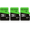 KEXIN Carte Micro SD 16Go de Haute Vitesse Jusqu'à 80 Mo/s, Lot de 3 Cartes Mémoire MicroSDHC 16 Go UHS-I U1 C10, Carte TF pour 