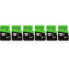 KEXIN Lot de 6 Cartes Micro Mémoire MicroSDXC SD 64 Go UHS-I, U3, C10, TF pour Drone, Dash Cam, Caméra de Sport, de Surveillance