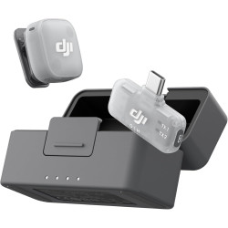 DJI Mic Mini 2 (1 TX + 1 RX Mobile + boîtier de Recharge), Micro Cravate sans Fil pour iPhone 17/16/15 et Android/Tablette/PC, p