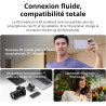 DJI Mic Mini 2 (1 TX + 1 RX Mobile + boîtier de Recharge), Micro Cravate sans Fil pour iPhone 17/16/15 et Android/Tablette/PC, p