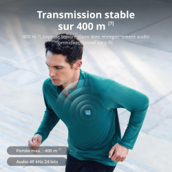 DJI Mic Mini 2 (1 TX + 1 RX Mobile + boîtier de Recharge), Micro Cravate sans Fil pour iPhone 17/16/15 et Android/Tablette/PC, p