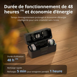 DJI Mic Mini 2 (1 TX + 1 RX Mobile + boîtier de Recharge), Micro Cravate sans Fil pour iPhone 17/16/15 et Android/Tablette/PC, p