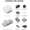 DJI Mic Mini 2 (1 TX + 1 RX Mobile + boîtier de Recharge), Micro Cravate sans Fil pour iPhone 17/16/15 et Android/Tablette/PC, p