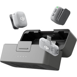 DJI Mic Mini 2 (2 TX + 1 RX Mobile + boîtier de Recharge), Microphone Cravate, Micro sans Fil pour iPhone 17/16/15 et Android/Ta