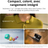 DJI Mic Mini 2 (2 TX + 1 RX Mobile + boîtier de Recharge), Microphone Cravate, Micro sans Fil pour iPhone 17/16/15 et Android/Ta