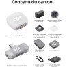 DJI Mic Mini 2 (2 TX + 1 RX Mobile + boîtier de Recharge), Microphone Cravate, Micro sans Fil pour iPhone 17/16/15 et Android/Ta